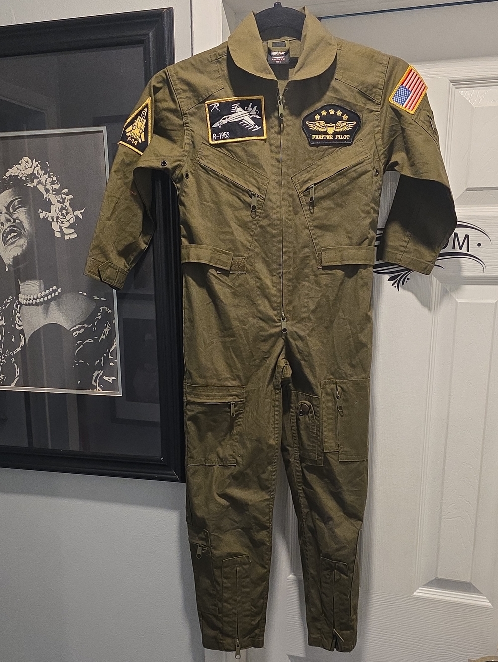 Rothco Olive Green Kids Flight Jumpsuit with Patch Details